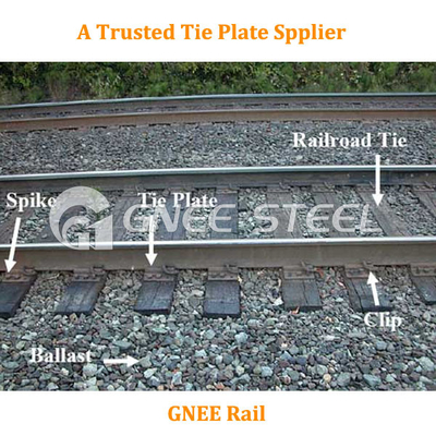 Gegote ijzeren spoorwegonderdelen Bindplaat Spoorweg Staalbasisplaat Voor spoorwegbevestigingssysteem